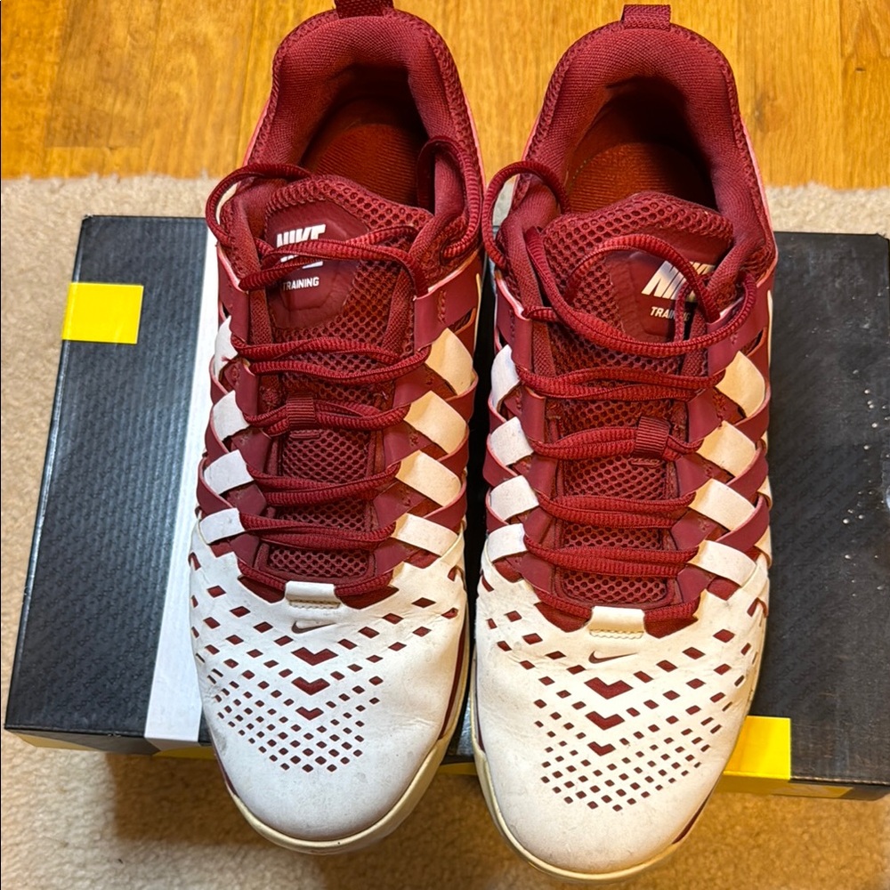Nike Men's Athletic Shoes Red and White